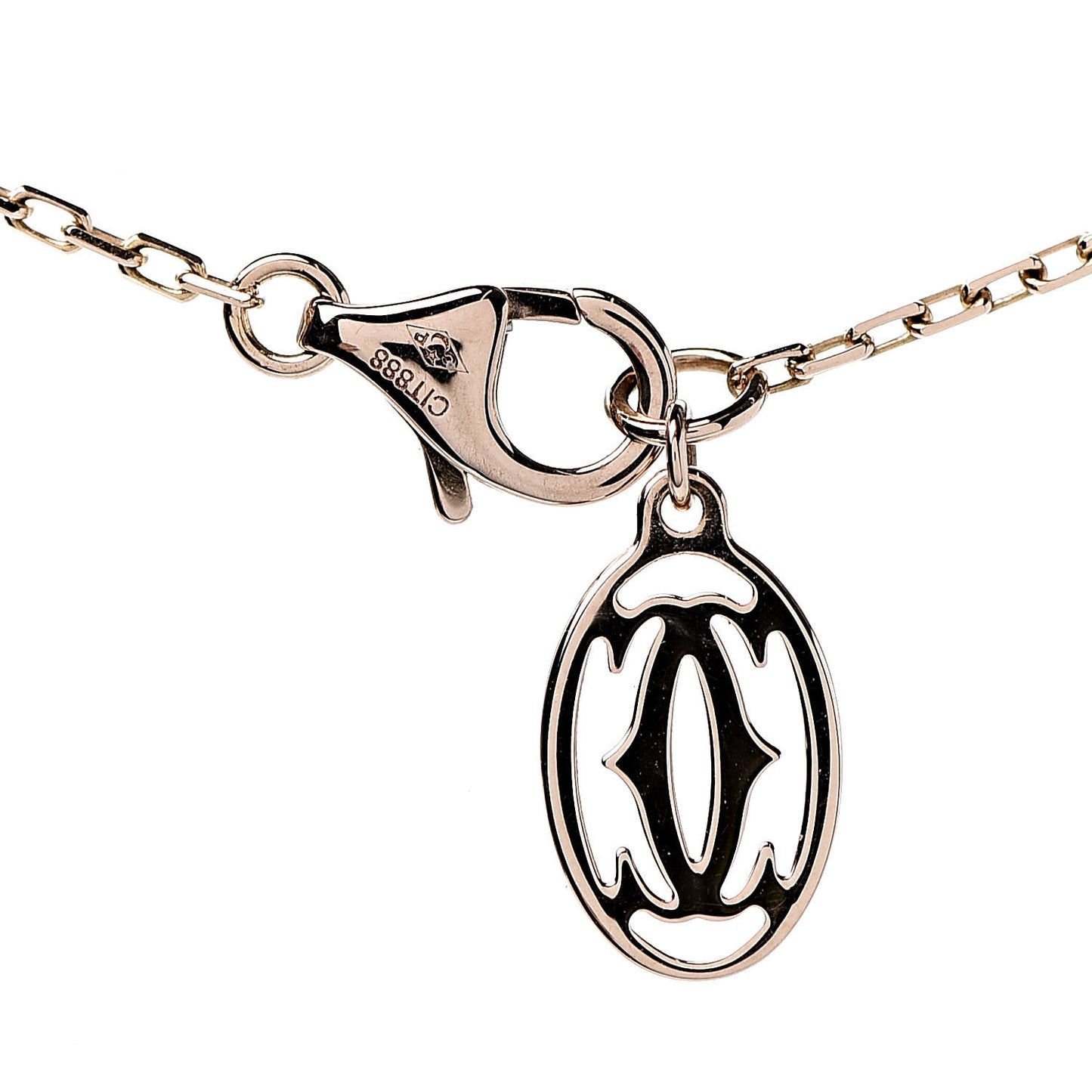 18K Pink Gold Diamond SM D'Amour Pendant Necklace