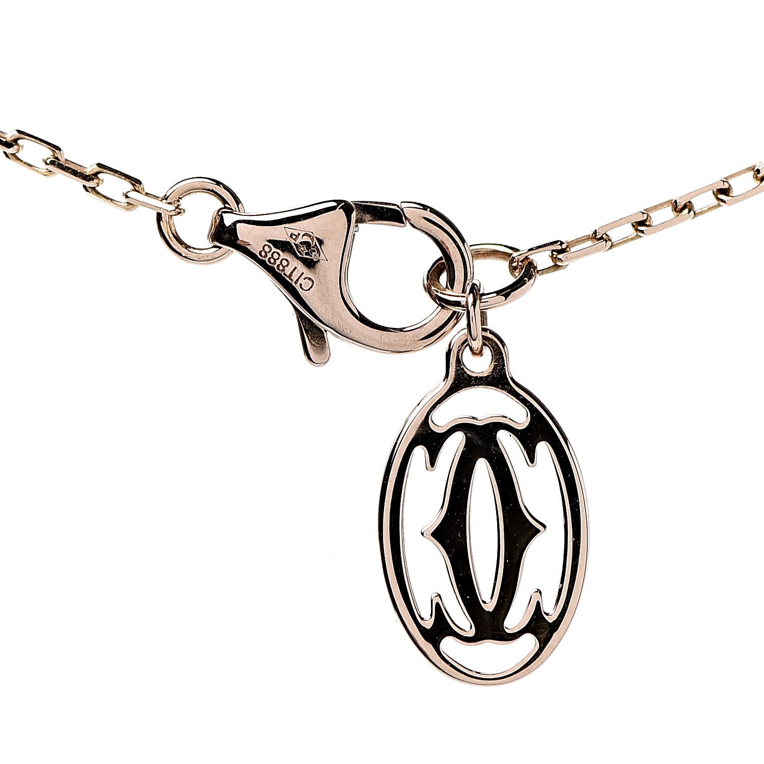 Cartier 18K Pink Gold Diamond SM D'Amour Pendant Necklace 5 of 6