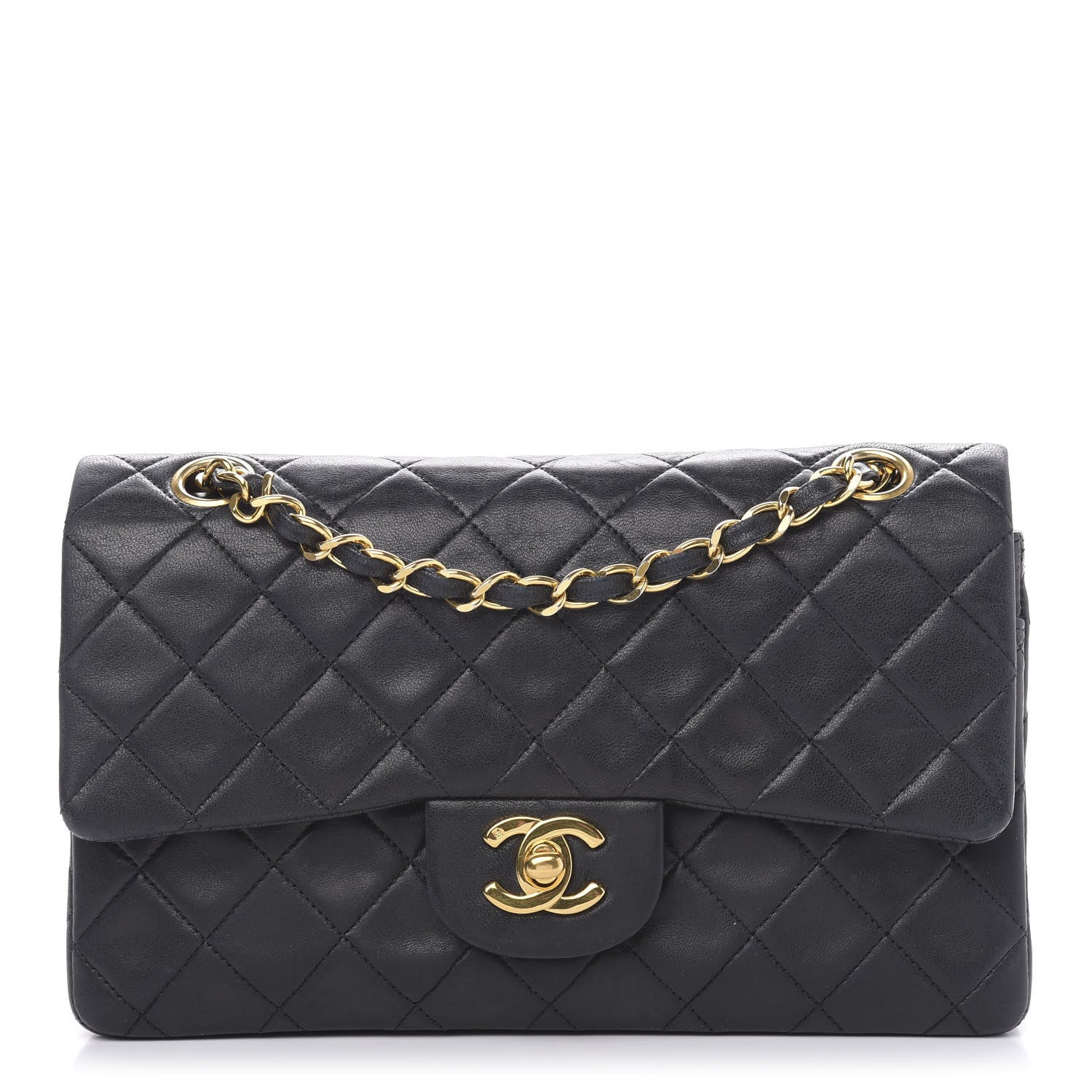 Chanel Lambskin Quilted Small Double Flap Black 1 of 16