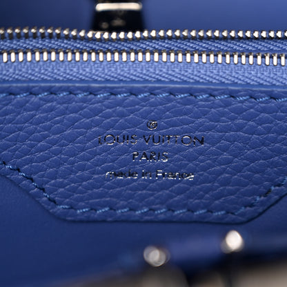 Louis Vuitton Taurillon Snakeskin Capucines MM Blue 6 of 11