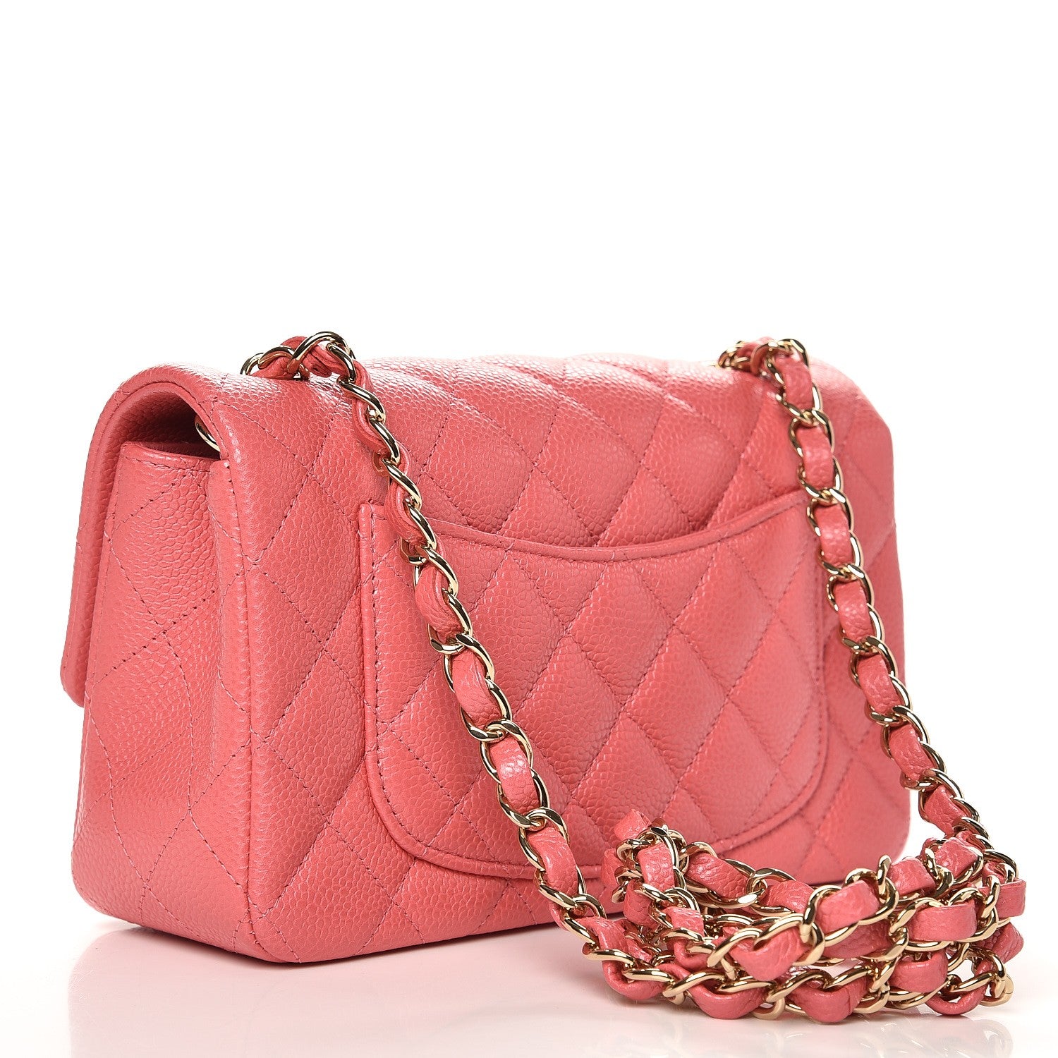 Chanel Caviar Quilted Mini Rectangular Flap Dark Pink 3 of 8