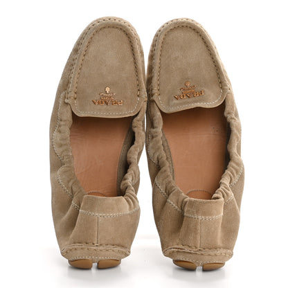 Prada Suede Flats 40.5 Ecru 2 of 12