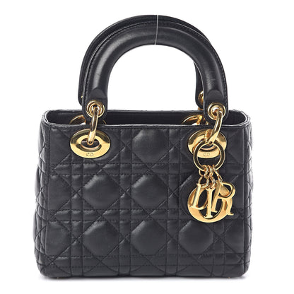 Christian Dior Lambskin Cannage Mini Lady Dior Black 1 of 10