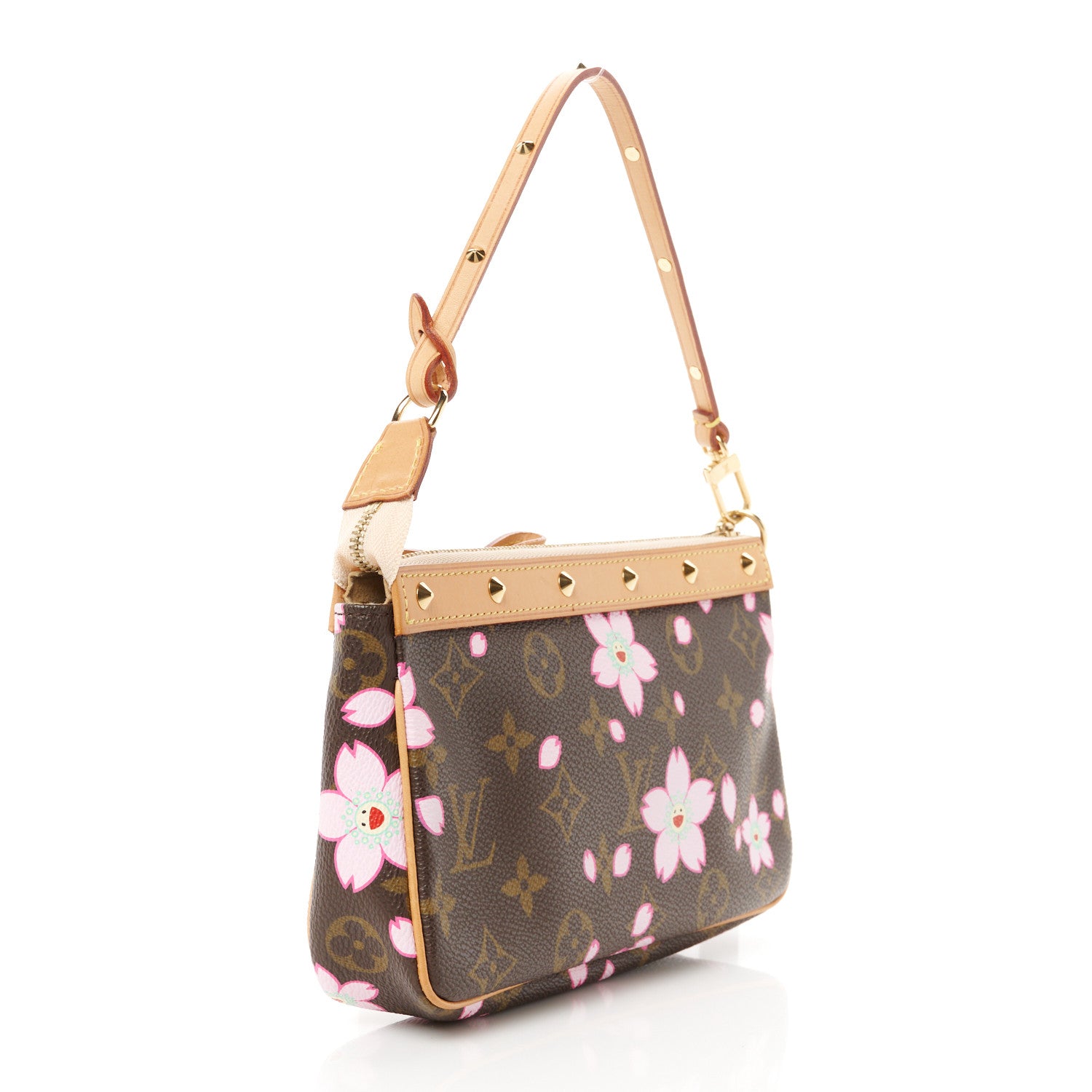 Louis Vuitton Monogram Cherry Blossom Pochette Accessories Brown 3 of 10
