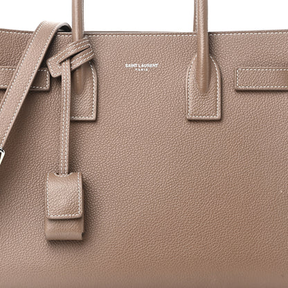 Saint Laurent Grained Calfskin Topstich Baby Sac De Jour Taupe 7 of 9