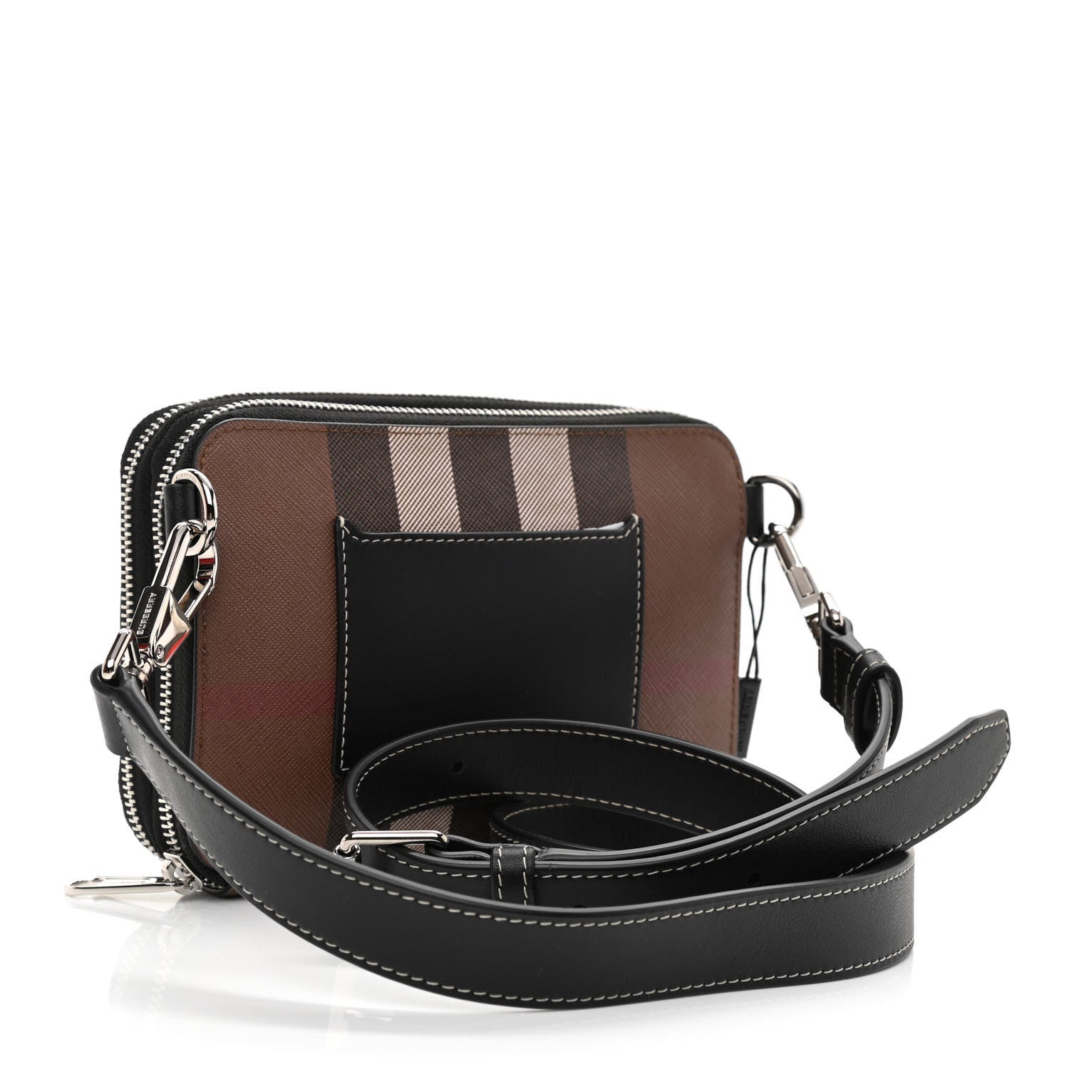 Burberry E-Canvas Jake Giant Check Messenger Dark Birch 3 of 9