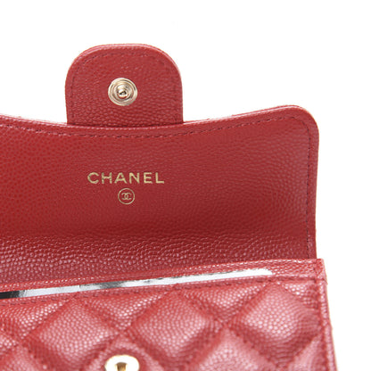 Chanel Caviar Quilted Flap Card Holder Red 6 of 9