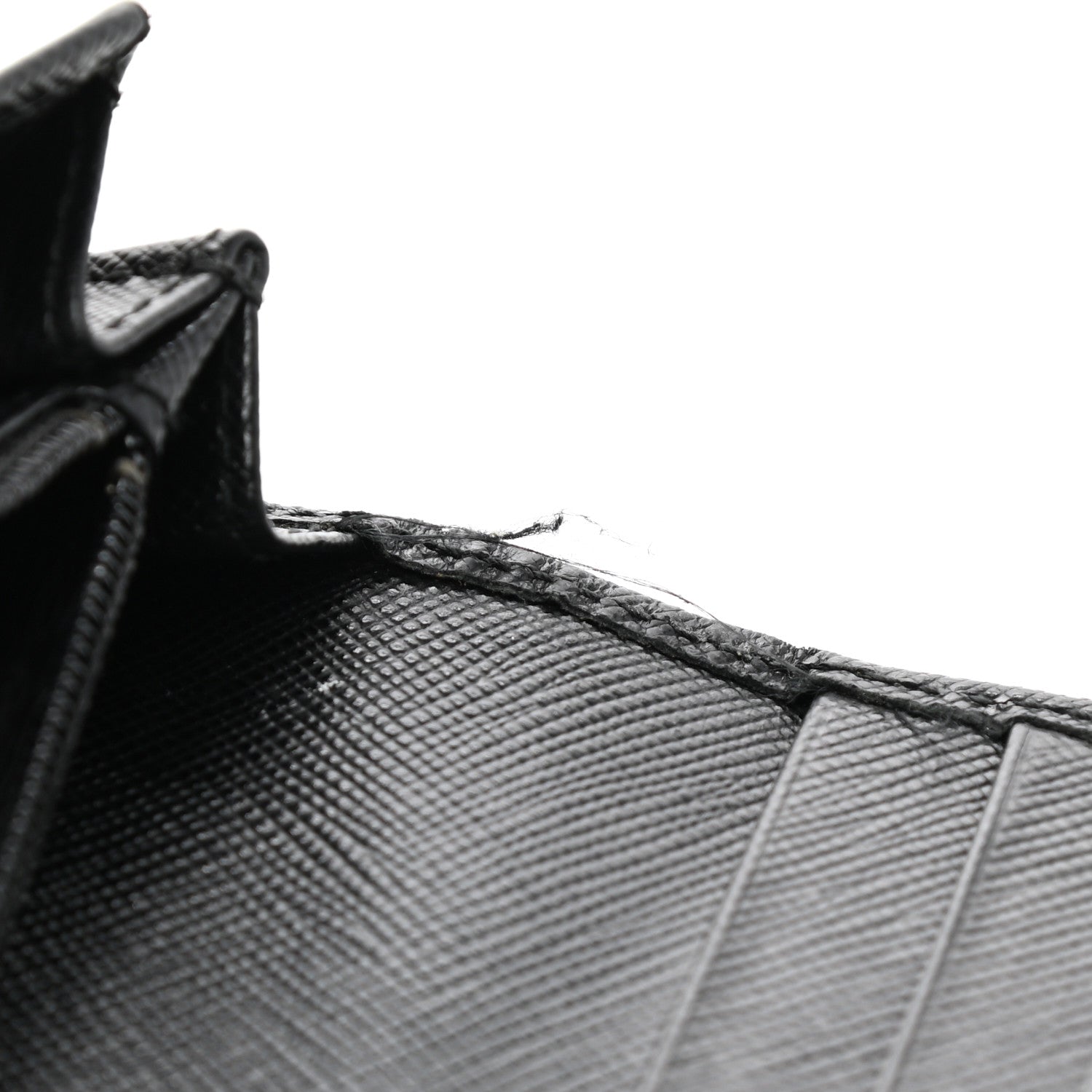 Prada Saffiano Triangle Continental Flap Wallet Black 12 of 12