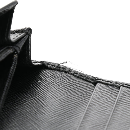 Prada Saffiano Triangle Continental Flap Wallet Black 12 of 12