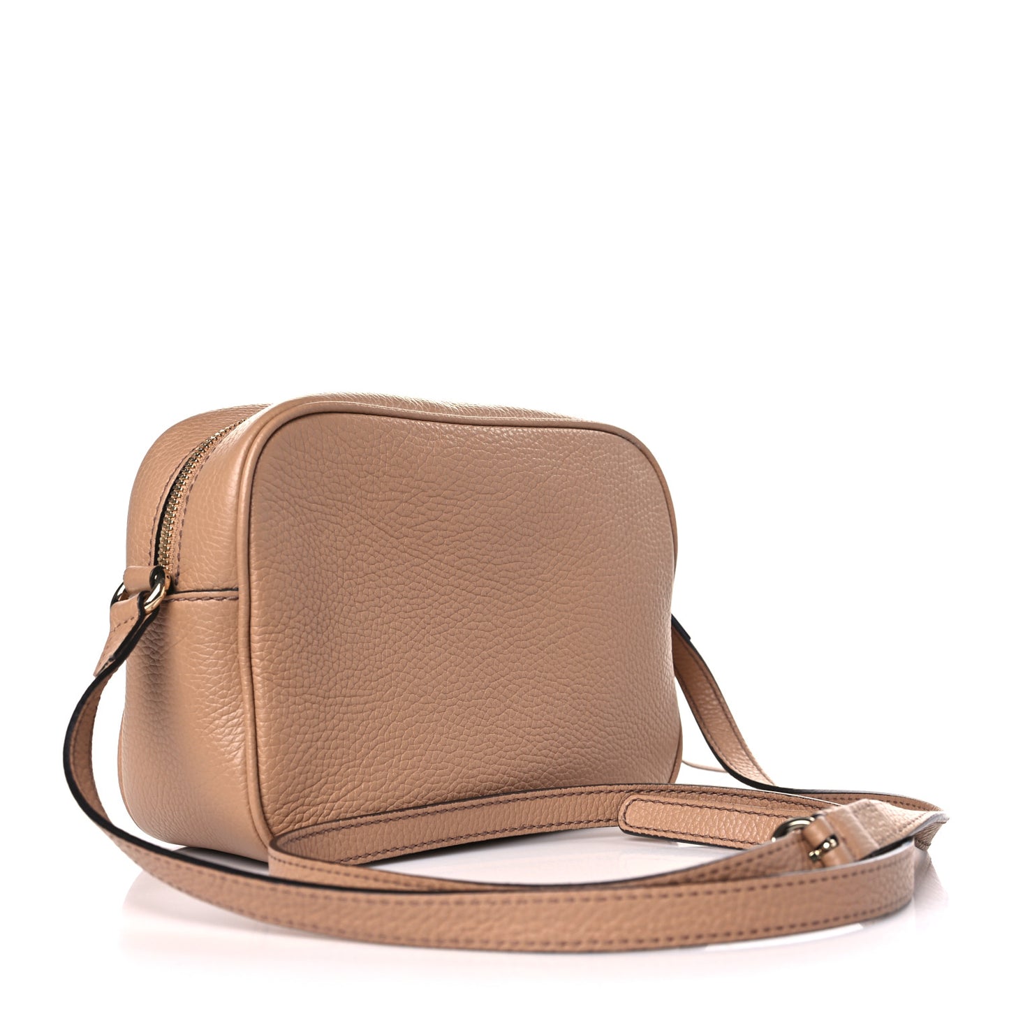 Pebbled Calfskin Small Soho Disco Bag Camelia