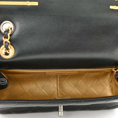 Chanel Lambskin Quilted Small Coco Clips Single Flap Black 5 of 11