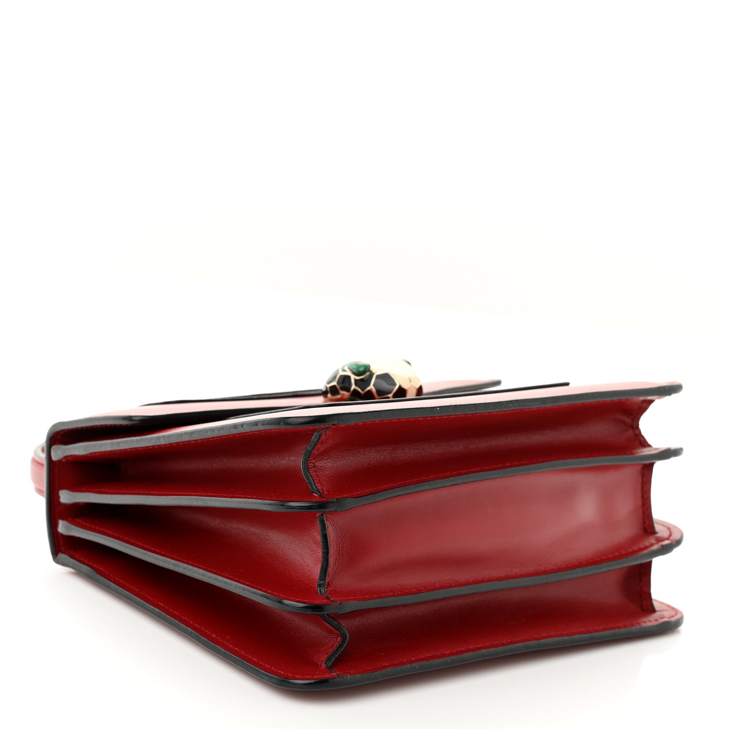 Bulgari Calfskin Serpenti Forever Top Handle Red 5 of 11
