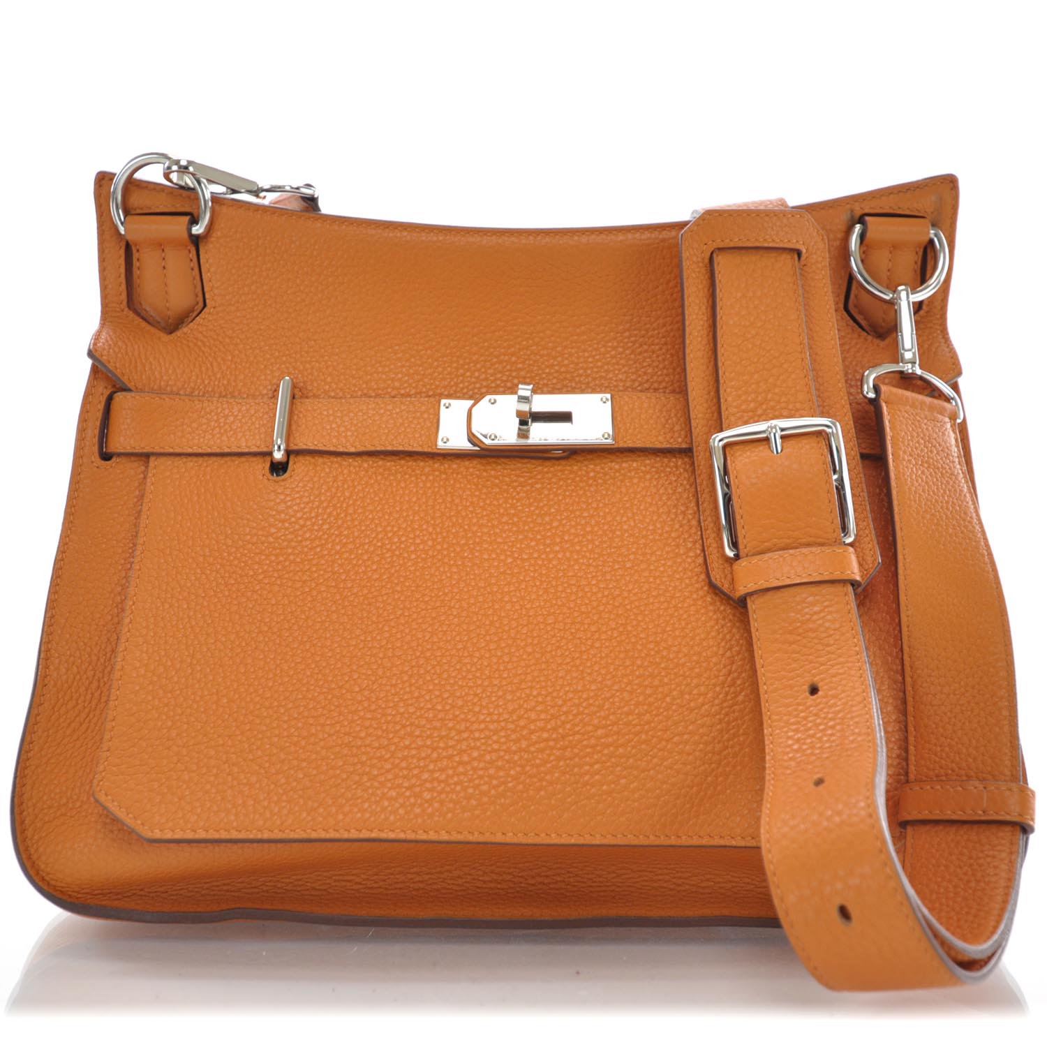 Hermes Taurillon Clemence Jypsiere 34 Orange 1 of 9