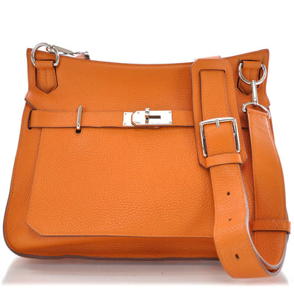 Hermes Taurillon Clemence Jypsiere 34 Orange 1 of 9
