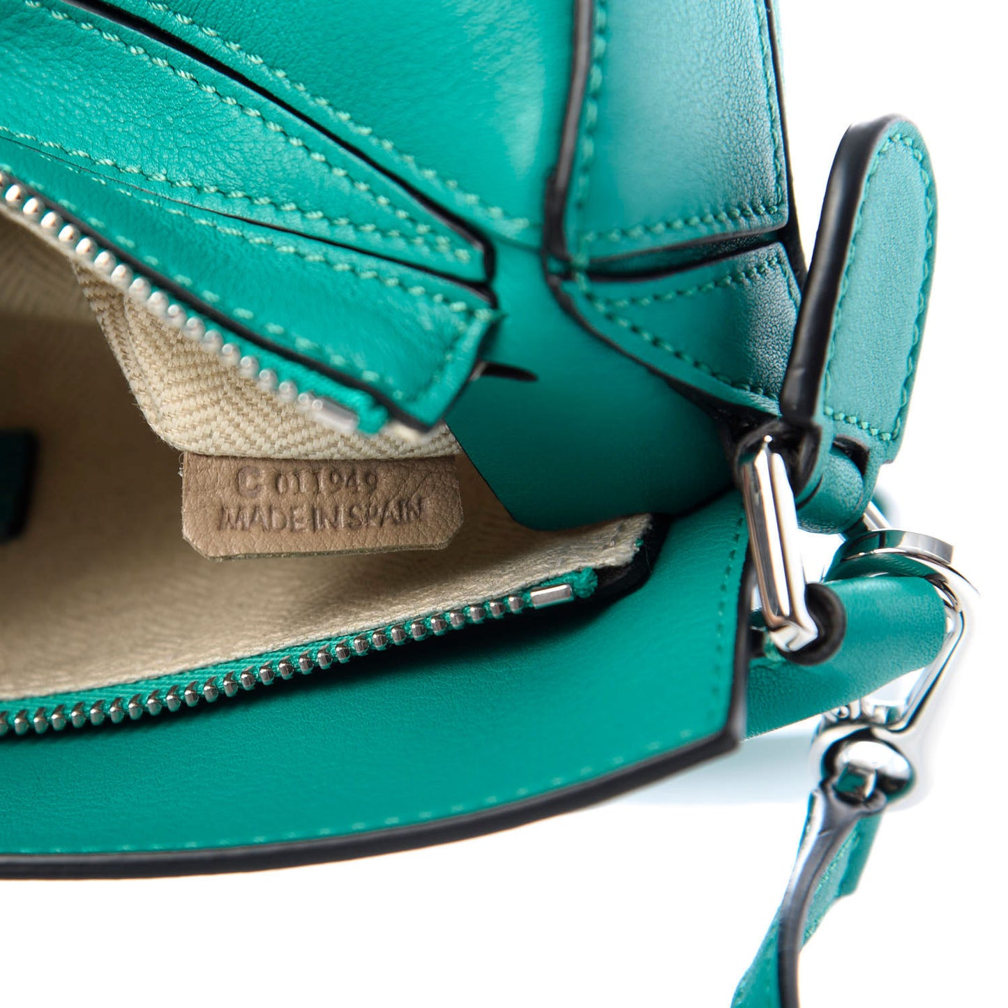 Calfskin Mini Puzzle Bag Emerald Green