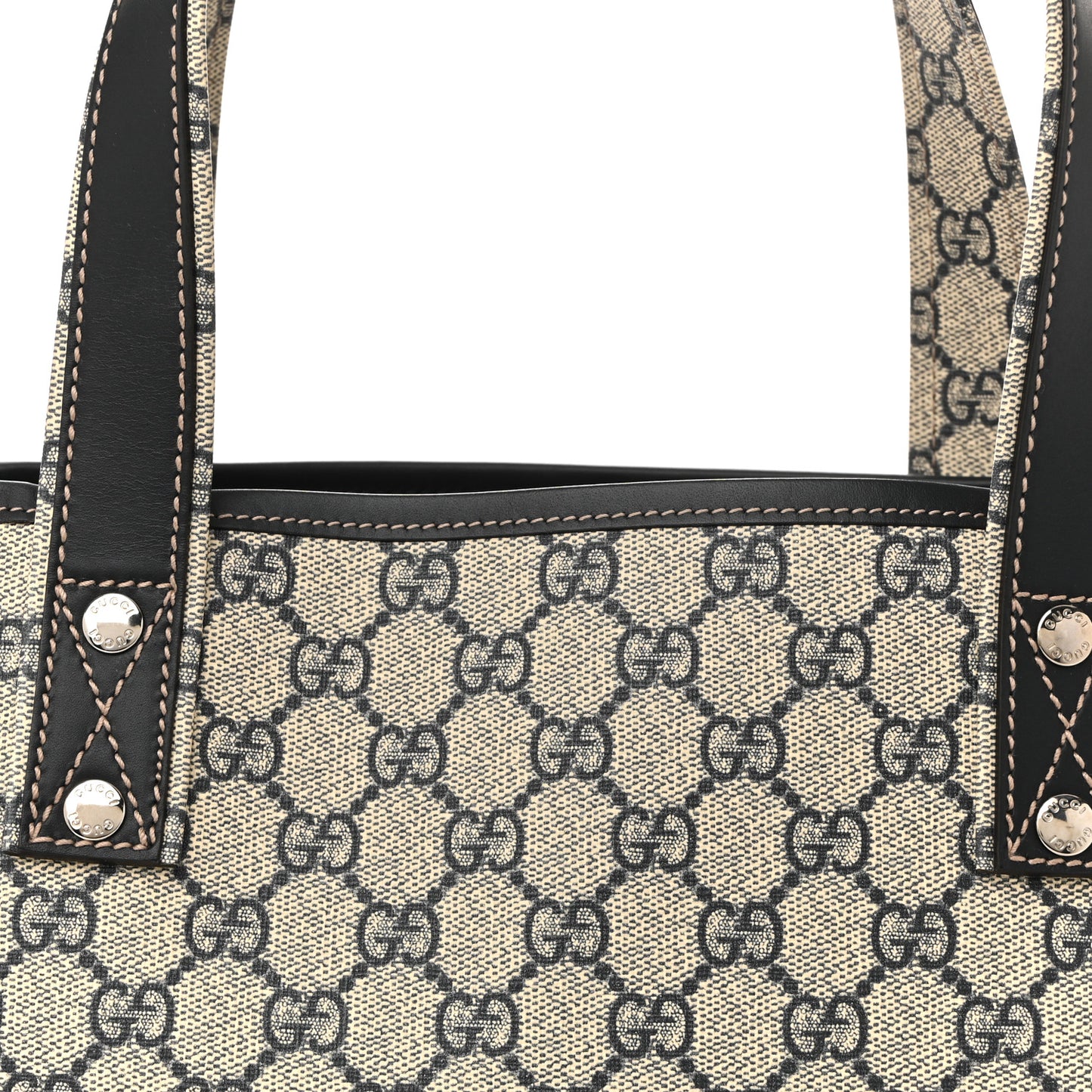 GG Plus Monogram Medium Signature Web Loop Tote Navy