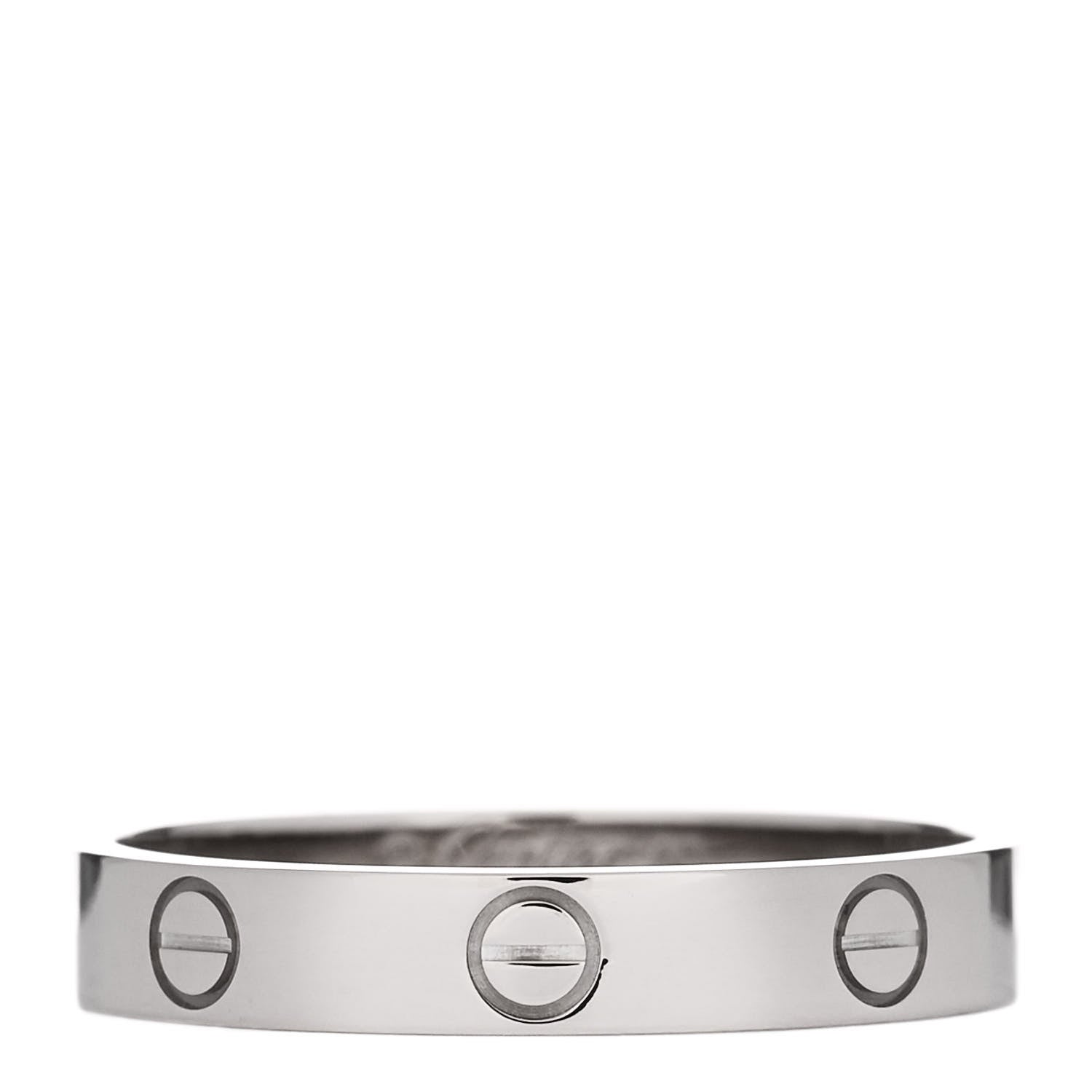 Cartier 18K White Gold 3.5mm LOVE Wedding Band Ring 60 9 1 of 6