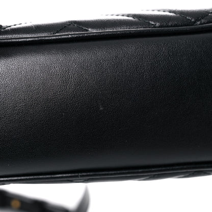Gucci Calfskin Matelasse Small GG Marmont Chain Shoulder Bag Black 15 of 16