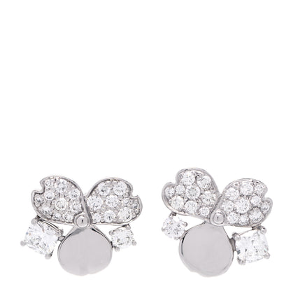 Tiffany Platinum Diamond Paper Flowers Cluster Earrings 1 of 6