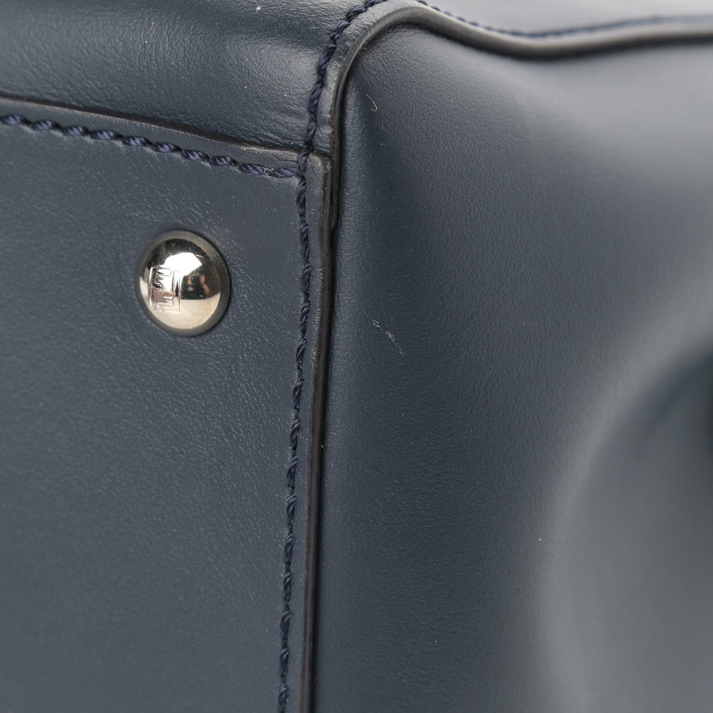 Vitello Baltico Dolce DotCom Satchel Navy Yellow