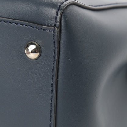 Fendi Vitello Baltico Dolce DotCom Satchel Navy Yellow 11 of 11