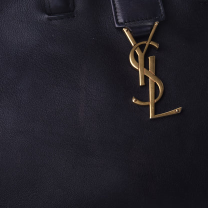 Saint Laurent Calfskin Small Monogram Downtown Cabas Black 10 of 11