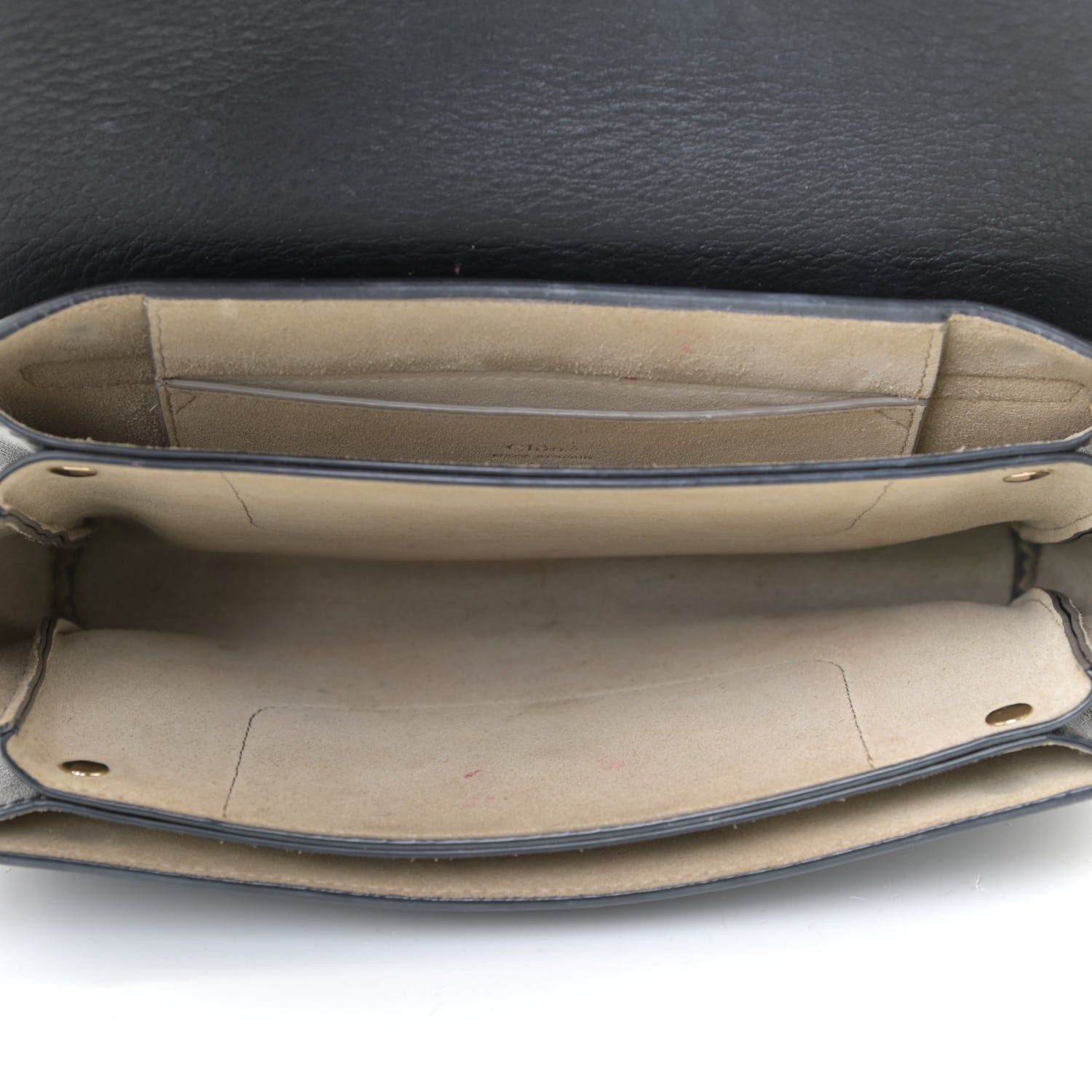 Chloe Suede Calfskin Small Faye Shoulder Bag Black 7 of 14