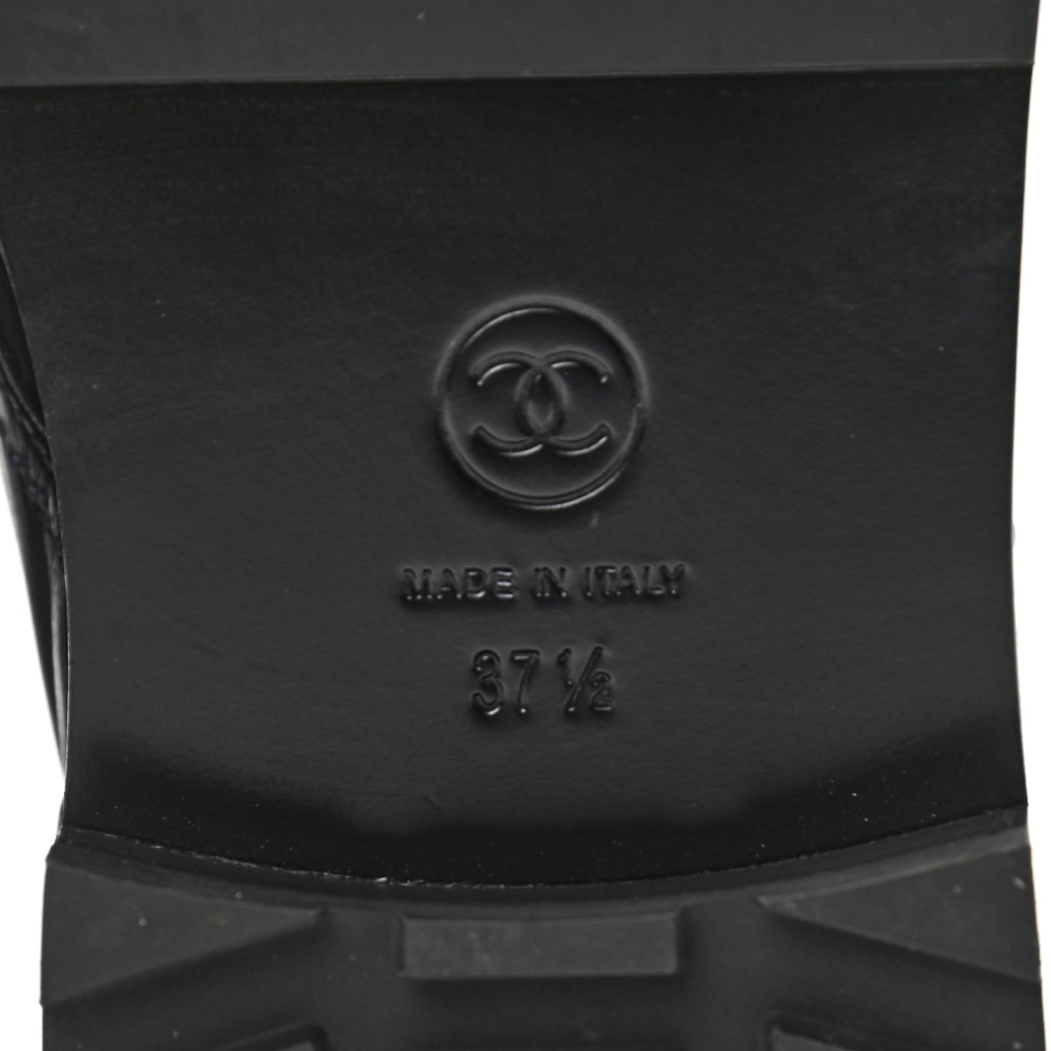 Chanel Crackled Calfskin Velvet Pearl Combat Short Boots 37.5 Black 6 of 8
