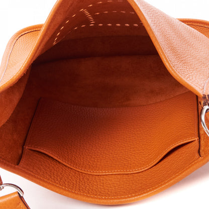 Hermes Taurillon Clemence Evelyne II PM Orange 6 of 7