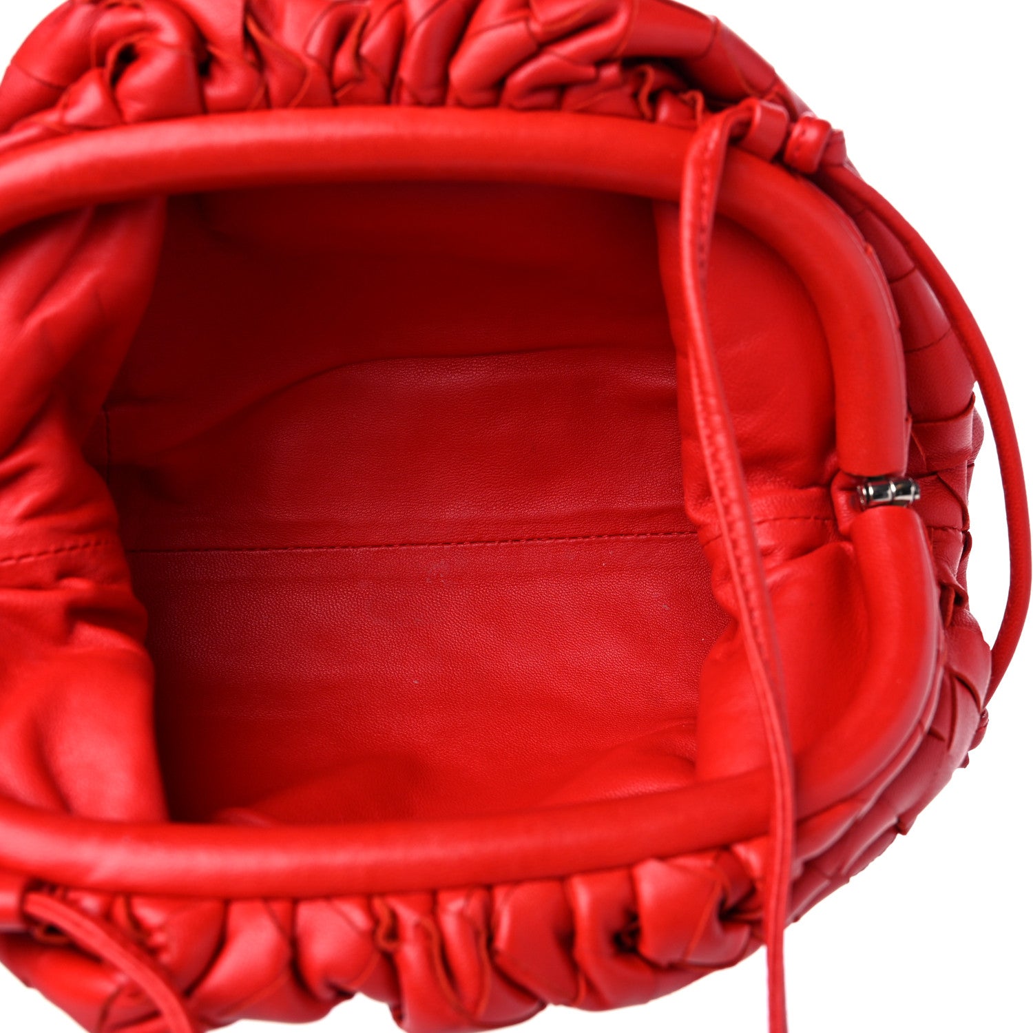 Bottega Veneta Nappa Intrecciato The Mini Pouch Bright Red 4 of 9