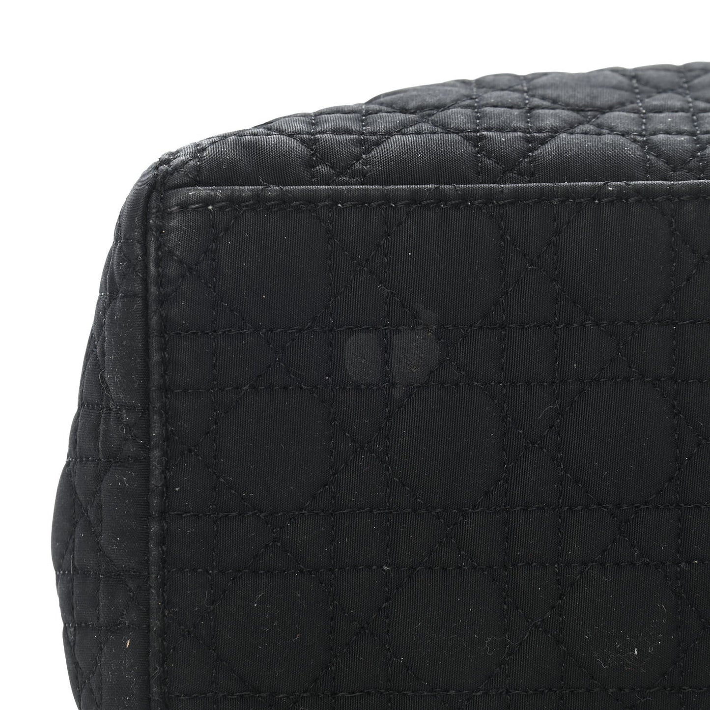 Nylon Cannage Medium Lady Dior Black