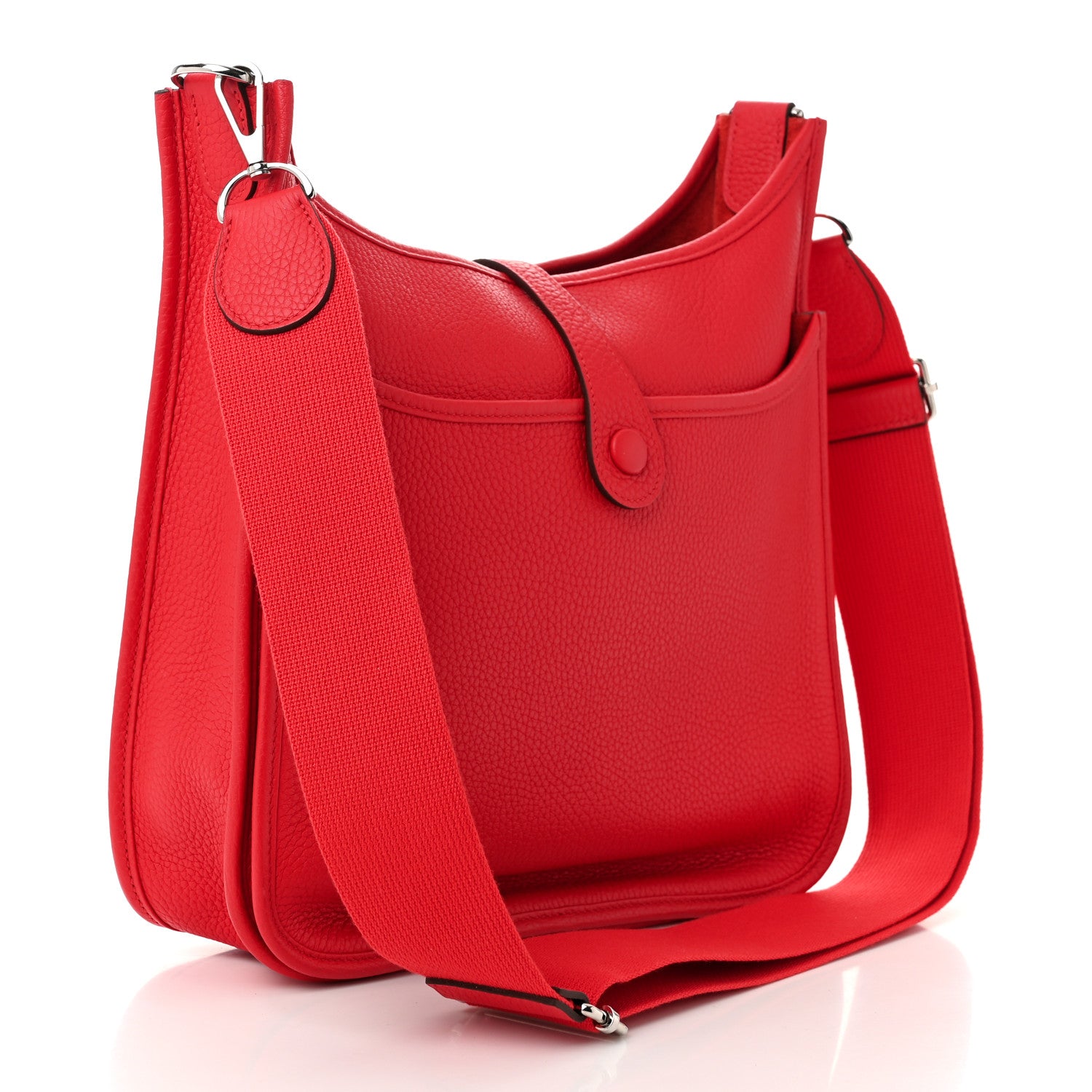 Hermes Taurillon Clemence Evelyne III PM Rouge De Coeur 3 of 10