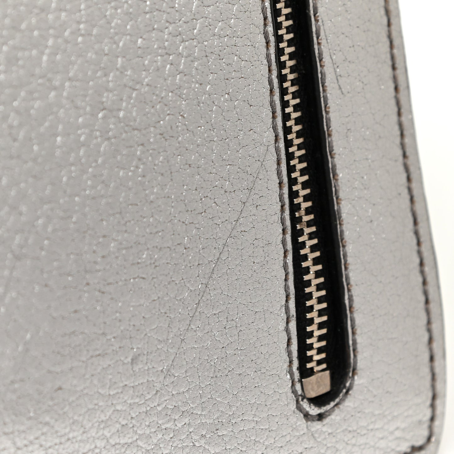 Metallic Goatskin Bandoliera Madras Shoulder Bag Chrome