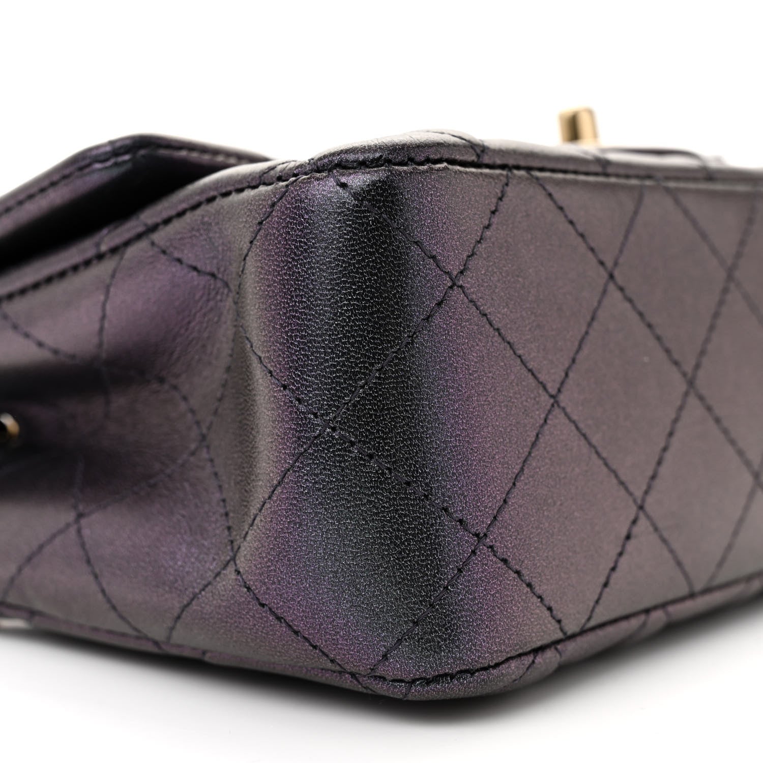 Chanel Iridescent Lambskin Quilted Mini Rectangular Flap Black 9 of 10