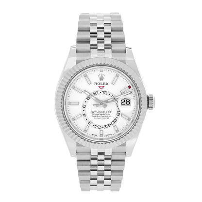Rolex 18K White Gold Stainless Steel 42mm Oyster Perpetual Sky-Dweller Watch White 326934 1 of 5