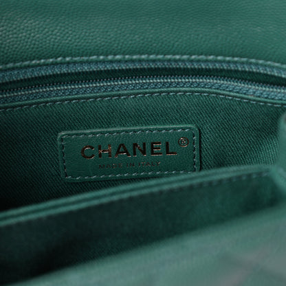 Chanel Caviar Quilted Mini Coco Handle Flap Green 6 of 10