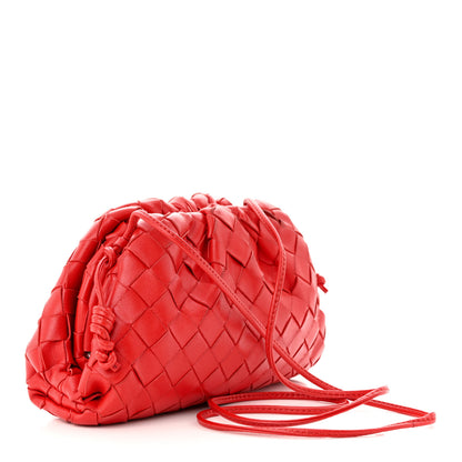 Bottega Veneta Nappa Intrecciato The Mini Pouch Bright Red 3 of 11
