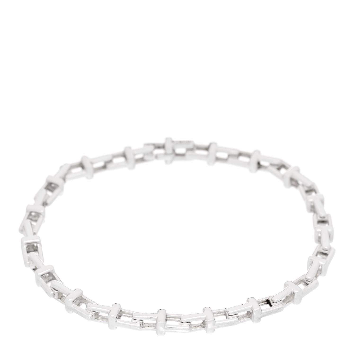 Tiffany Sterling Silver T Link Chain Bracelet 1 of 4