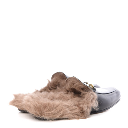 Gucci Calfskin Fur Mens Princetown Slippers 10 Black 4 of 15