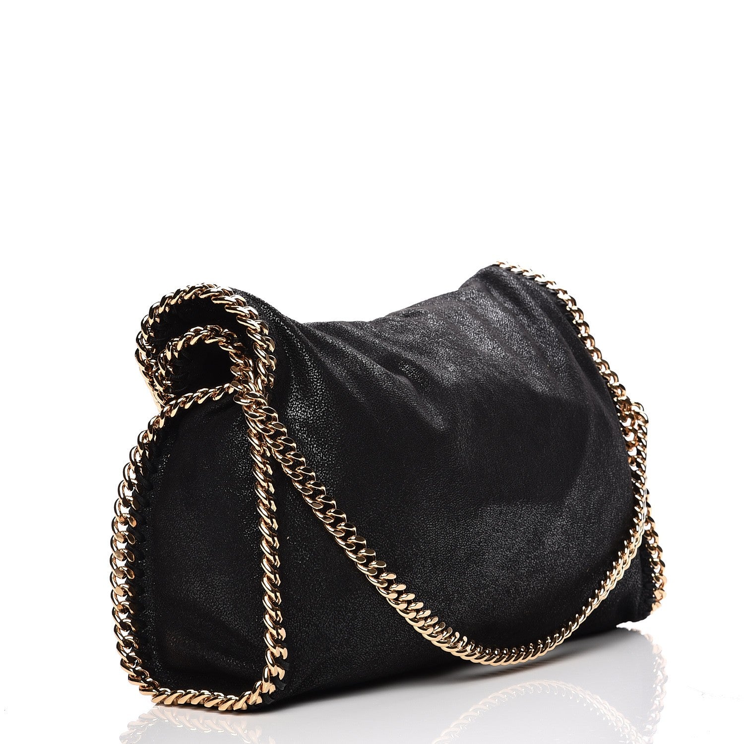 Stella McCartney Shaggy Deer Falabella Fold Over Tote Black 4 of 8