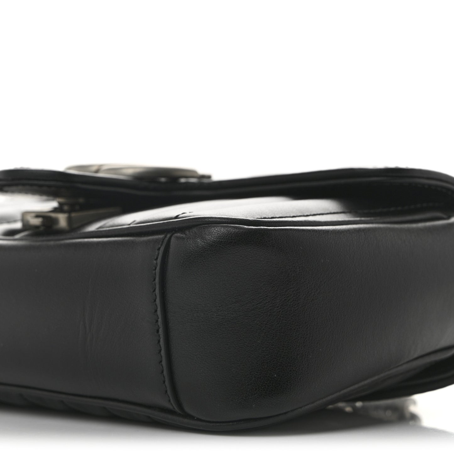 Calfskin Matelasse Aria Mini GG Marmont Shoulder Bag Black