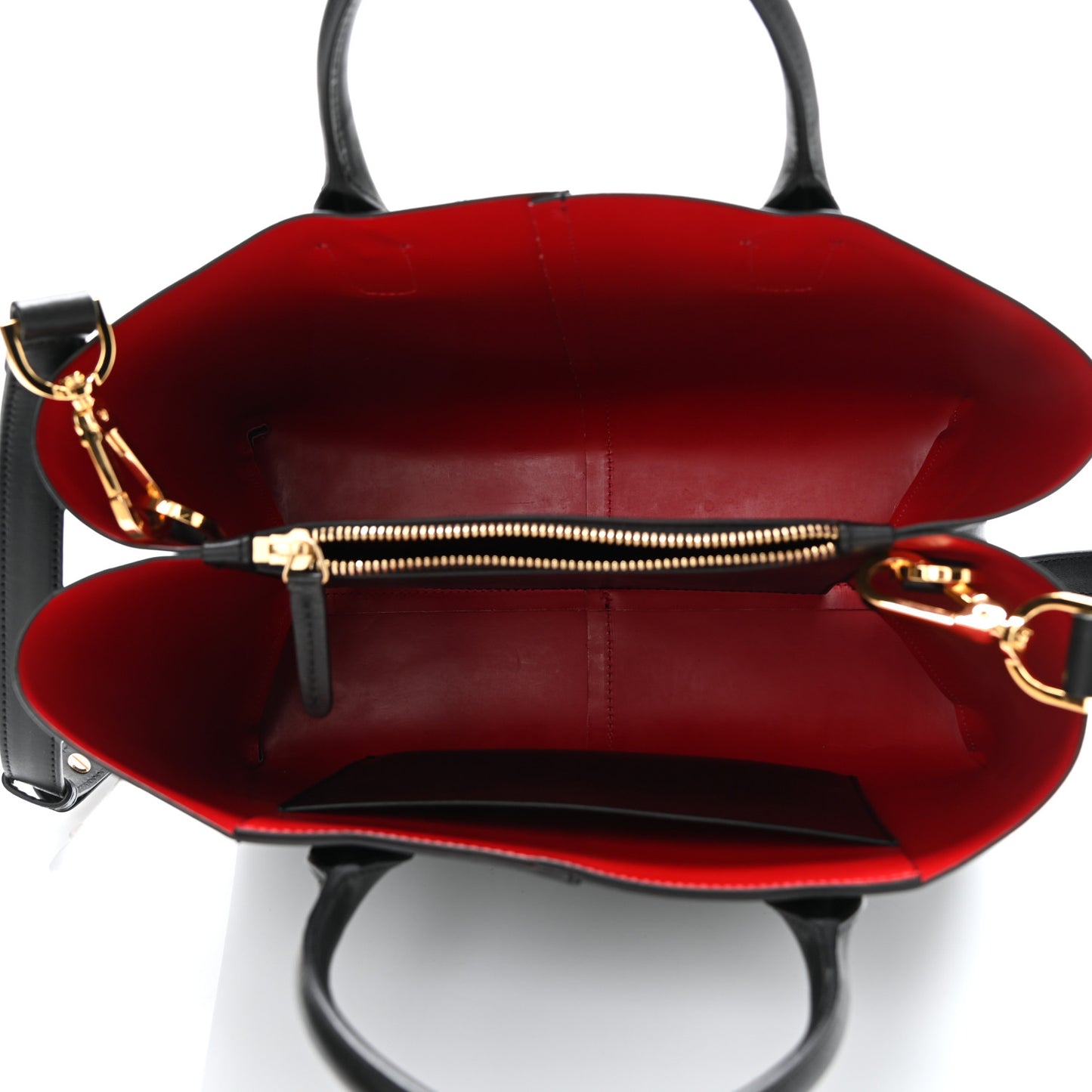 Calfskin Mini Folded Bag Black Flamma