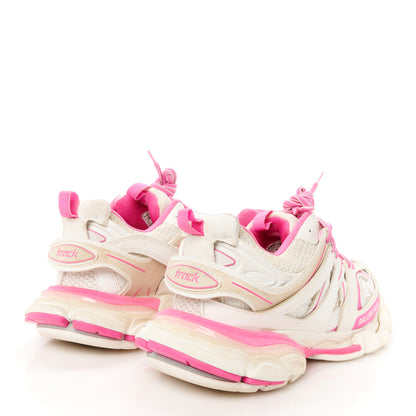 Balenciaga Mesh Rubber Bi-Color Womens Track Sneakers 40 White Fluo Pink 5 of 10