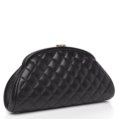Chanel Lambskin Quilted Timeless Clutch Black 3 of 9