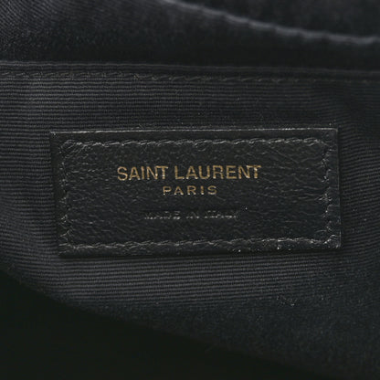 Saint Laurent Grained Lambskin Monogram Lou Camera Bag Black 6 of 12