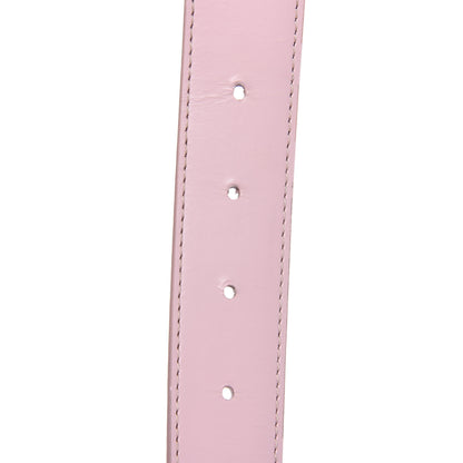 Louis Vuitton Damier Azur LV Initiales 32mm Belt 80 32 Rose Ballerine 4 of 5