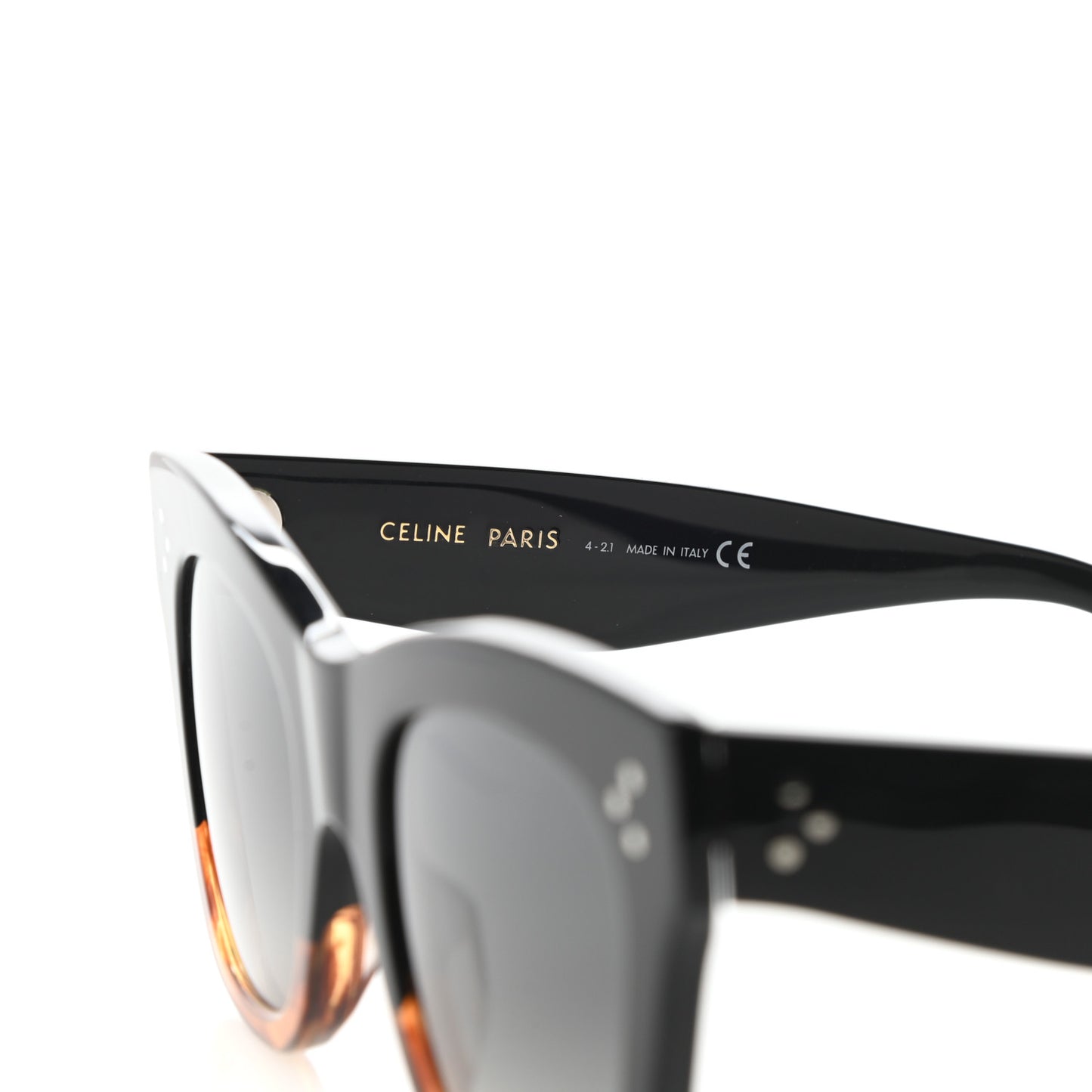 Acetate Polarized Cat Eye Sunglasses CL4004IN Havana Black