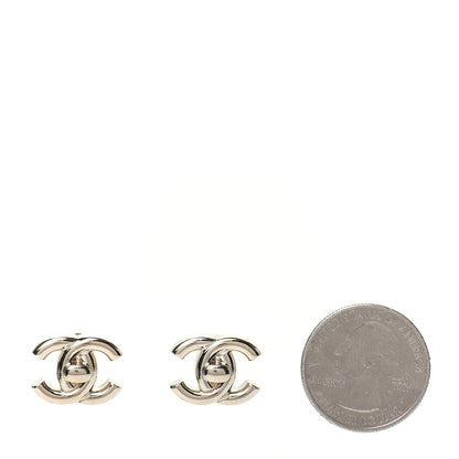 Chanel Metal CC Turnlock Earrings Gold 2 of 5