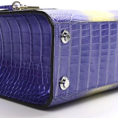 Louis Vuitton Alligator Goatskin Mini City Steamer Purple Yellow 8 of 9