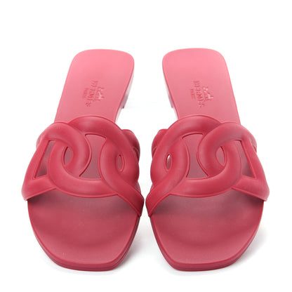 Hermes Rubber Aloha Sandals 35 Rose Baie 4 of 10